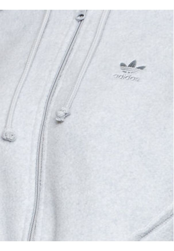 Adidas - adidas Bluza Loungewear HL9140 Szary Relaxed Fit. Kolor: szary. Materiał: bawełna