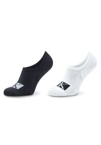 Zestaw 2 par niskich skarpet męskich Calvin Klein Jeans 701223261 White/Black 001. Kolor: biały. Materiał: bawełna, materiał #1