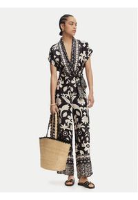 LOLA CASADEMUNT Kombinezon LS2616033 Czarny Regular Fit. Kolor: czarny. Materiał: wiskoza #5