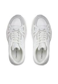 Calvin Klein Jeans Sneakersy Chunky Runner Vibram Mix Nbs Lum YW0YW01310 Biały. Kolor: biały. Materiał: skóra