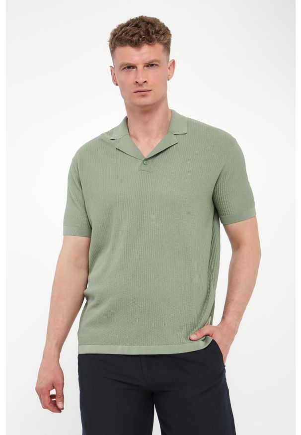 Armani Exchange - Polo męskie bawełniane ARMANI EXCHANGE. Typ kołnierza: polo. Materiał: bawełna