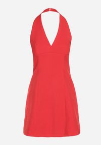 Born2be - Czerwona Rozkloszowana Sukienka z Odkrytymi Plecami Ataviela. Okazja: na co dzień. Kolor: czerwony. Typ sukienki: rozkloszowane. Styl: elegancki, casual #6