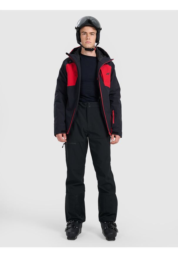 4f - 4F Kurtka narciarska membrana 8000 męska - czerwona XL. Kolor: czerwony. Materiał: poliester, materiał. Długość rękawa: raglanowy rękaw. Sezon: zima