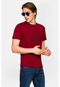 Lancerto - Koszulka Bordowa Bawełniana Ollie. Kolor: czerwony. Materiał: bawełna