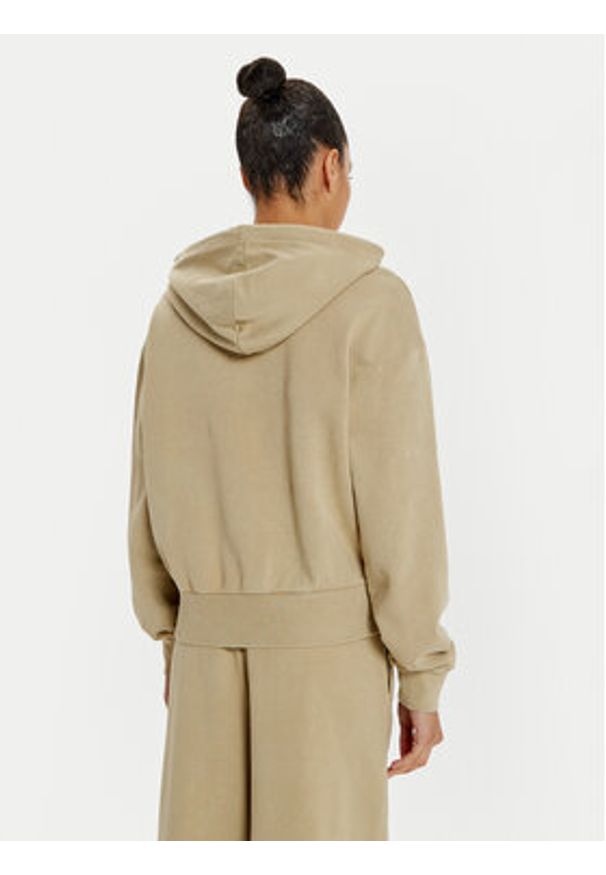 Lacoste Bluza SF2673 Beżowy Oversize. Kolor: beżowy. Materiał: bawełna