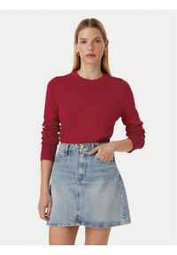 TOMMY HILFIGER - Tommy Hilfiger Sweter Full WW0WW52298 Czerwony Regular Fit. Kolor: czerwony. Materiał: bawełna #1