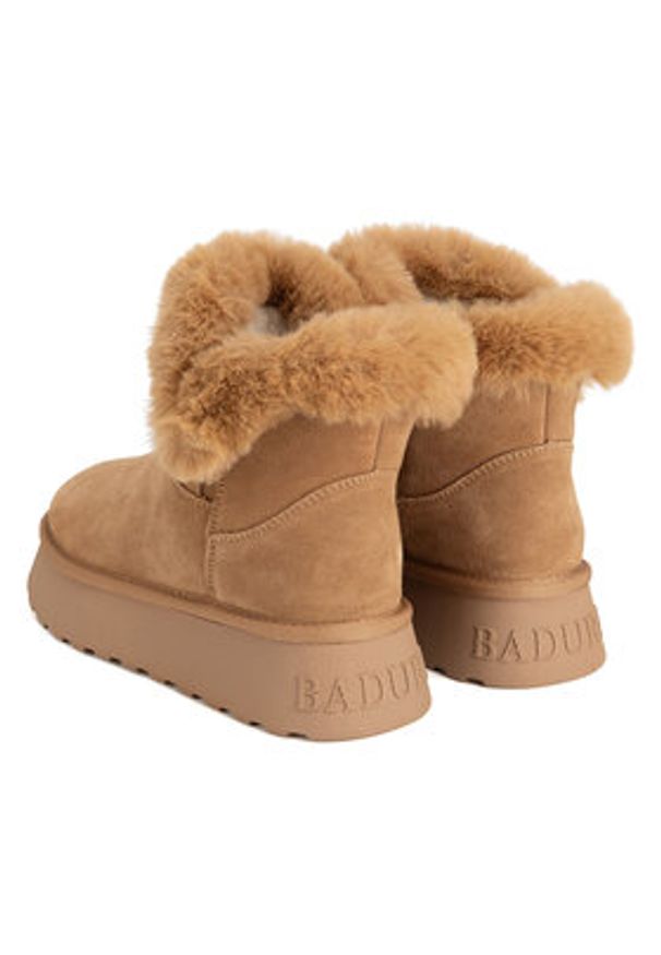 Badura Śniegowce WFA3080-3 Brązowy. Kolor: brązowy. Materiał: zamsz, skóra