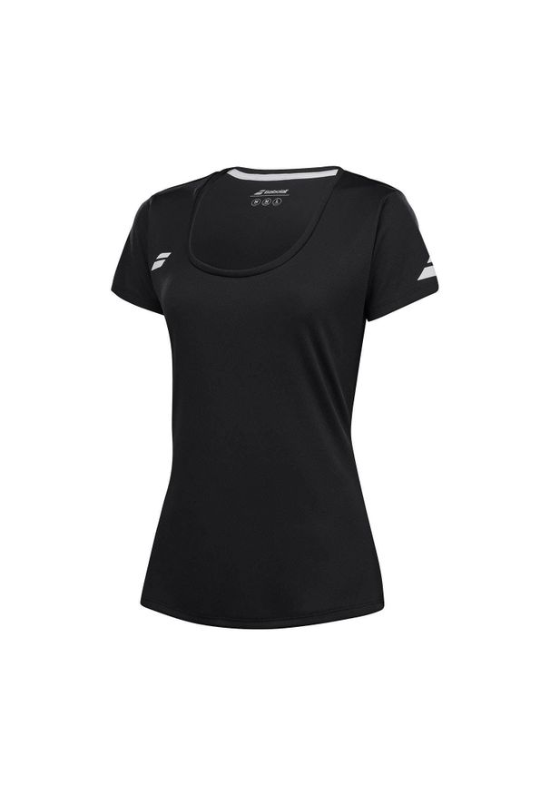 Koszulka tenisowa damska Babolat Play Cap Sleeve Top. Kolor: czarny. Sport: tenis