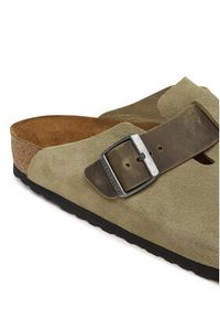 Birkenstock Klapki Boston 1031516 Khaki. Kolor: brązowy. Materiał: zamsz, skóra #5
