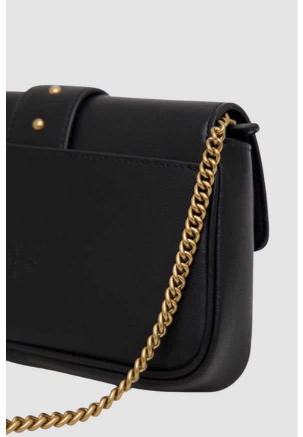 Pinko - PINKO Czarna kopertówka damska Love One Pocket C. Kolor: czarny. Styl: casual, elegancki, klasyczny