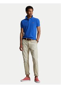 Polo Ralph Lauren Polo 710782592011 Niebieski Custom Slim Fit. Typ kołnierza: polo. Kolor: niebieski. Materiał: bawełna #5