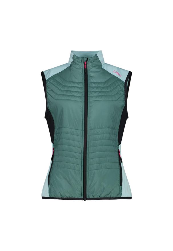 Kamizelka damska turystyczne CMP 35E6526. Kolor: zielony. Sport: turystyka piesza