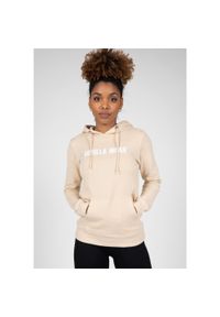 GORILLA WEAR - Bluza fitness damska Gorilla Wear Charlotte Hoodie z kapturem. Typ kołnierza: kaptur. Kolor: beżowy. Sport: fitness #1