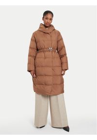 Pinko - PINKO Płaszcz zimowy Collirio 103828 A11M Brązowy Regular Fit. Kolor: brązowy. Materiał: syntetyk. Sezon: zima
