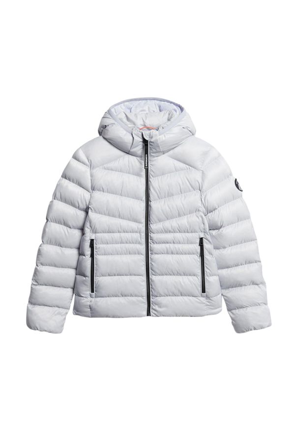 Damska ocieplana kurtka puchowa Superdry Fuji Quilt. Kolor: szary. Materiał: puch
