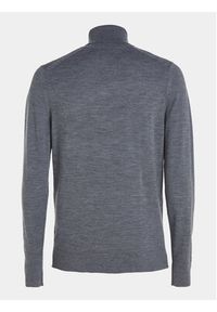 Calvin Klein Golf Superior K10K110420 Szary Slim Fit. Typ kołnierza: golf. Kolor: szary. Materiał: wełna #5