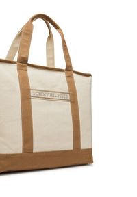 TOMMY HILFIGER - Tommy Hilfiger Torebka Th Summer Canvas Tote AW0AW17421 Beżowy. Kolor: beżowy