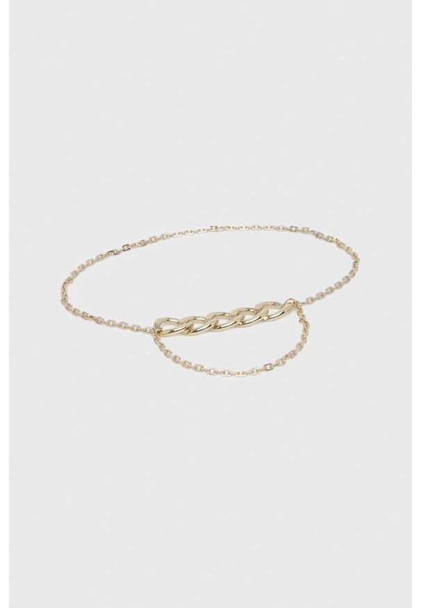 Patrizia Pepe pasek damski kolor złoty. Kolor: złoty