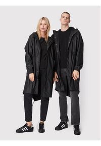 Rains Parka Unisex 18140 Czarny Regular Fit. Kolor: czarny. Materiał: syntetyk