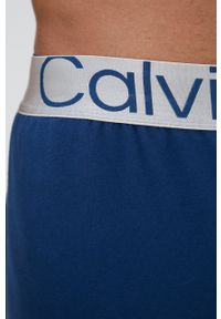 Calvin Klein Underwear spodnie piżamowe męskie kolor granatowy gładka. Kolor: niebieski. Materiał: dzianina. Wzór: gładki