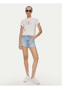 Calvin Klein Jeans T-Shirt Meta Baby J20J223165 Biały Regular Fit. Kolor: biały. Materiał: bawełna