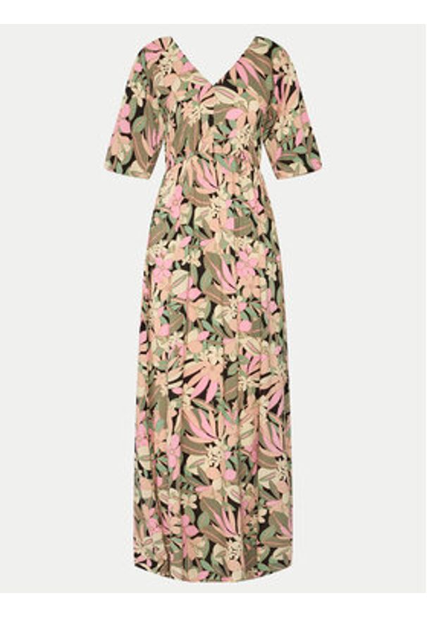 Roxy Sukienka letnia Peaceful Swell Again ERJWD03789 Kolorowy Regular Fit. Materiał: wiskoza. Wzór: kolorowy. Sezon: lato