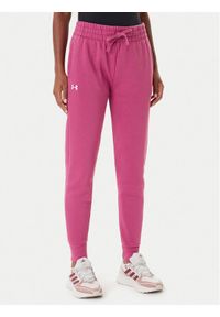 Under Armour Spodnie dresowe Ua Rival 1379438 Różowy Loose Fit. Kolor: różowy. Materiał: bawełna