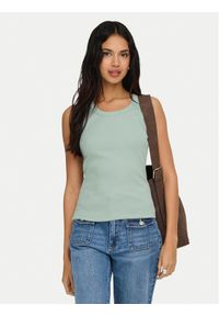 only - ONLY Top Val 2-Way 15371705 Zielony Slim Fit. Kolor: zielony. Materiał: bawełna #1