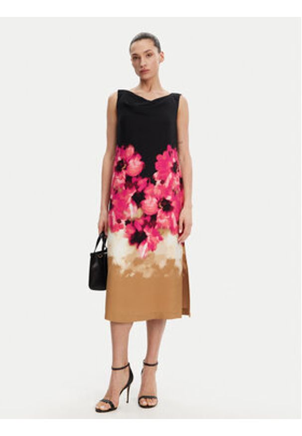 DKNY Sukienka koktajlowa DD4KH09C Czarny Regular Fit. Kolor: czarny. Materiał: syntetyk. Styl: wizytowy