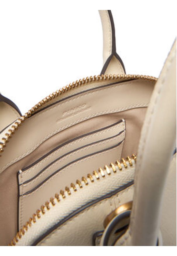 Pinko - PINKO Torebka Bowling Bag Zip Mini AI 25-26 PLTT 105333 A0QO Écru. Materiał: skórzane