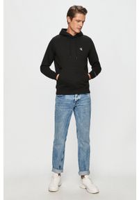 Calvin Klein Jeans - Bluza. Okazja: na co dzień. Typ kołnierza: kaptur. Kolor: czarny. Materiał: dzianina. Styl: casual #2