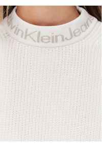 Calvin Klein Jeans Sweter J20J222255 Écru Relaxed Fit. Materiał: bawełna #4
