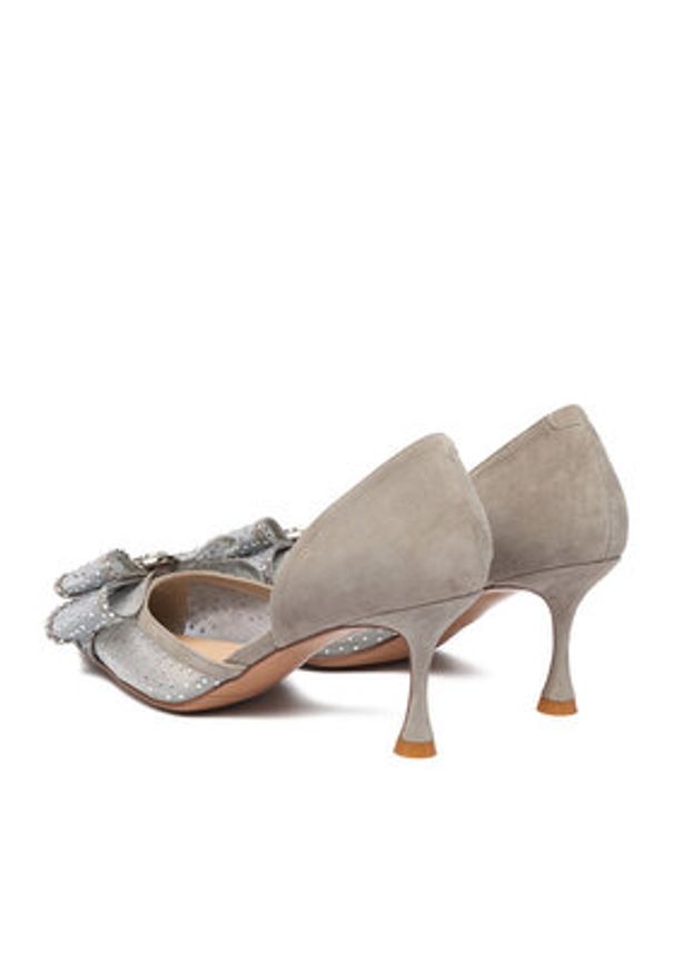 Eva Minge Szpilki EO-AVA-78096-202 Szary. Kolor: szary. Materiał: skóra, zamsz. Obcas: na szpilce