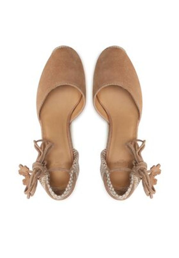 Castañer Espadryle Carina/8/007 021740-2008 Beżowy. Kolor: beżowy. Materiał: skóra