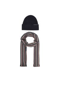 TOMMY HILFIGER - Tommy Hilfiger Zestaw Szalik i Czapka Th Corp Love AM0AM12939 Granatowy. Kolor: niebieski. Materiał: materiał