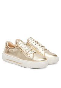 Clarks Sneakersy Hollyrose Zip 26185916 Złoty. Kolor: złoty. Materiał: skóra #7