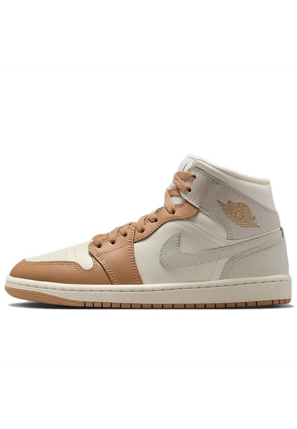 Buty damskie Nike Air Jordan 1 Mid BQ6472-118 - multikolor. Kolor: wielokolorowy. Materiał: guma, syntetyk, materiał, skóra. Szerokość cholewki: normalna