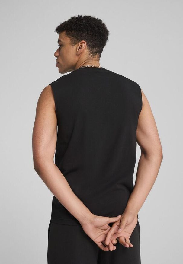 Podkoszulek Puma Ess No. 1 Logo Sleeveless Tee, Mężczyźni. Kolor: czarny. Materiał: bawełna, materiał