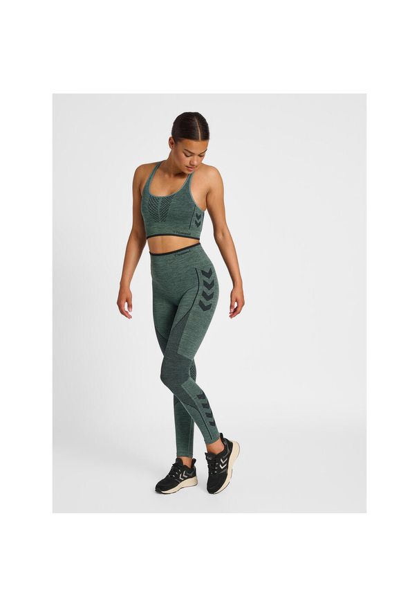 Damskie wysokie legginsy Hummel MT Aly. Kolor: czarny, zielony, niebieski, wielokolorowy. Materiał: tkanina. Sport: fitness, joga i pilates
