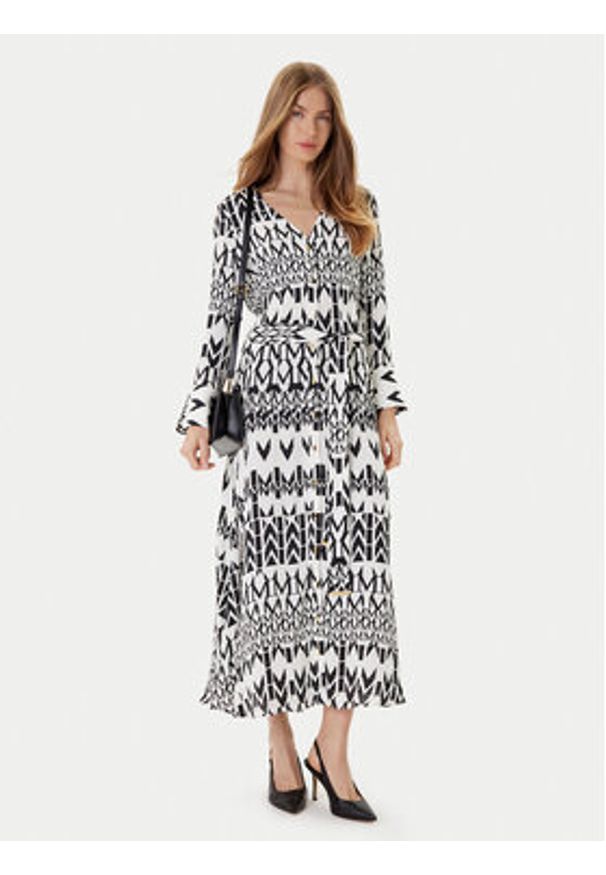 Marciano Guess Sukienka koszulowa 5YGK47 7352A Biały Regular Fit. Kolor: biały. Materiał: wiskoza. Typ sukienki: koszulowe