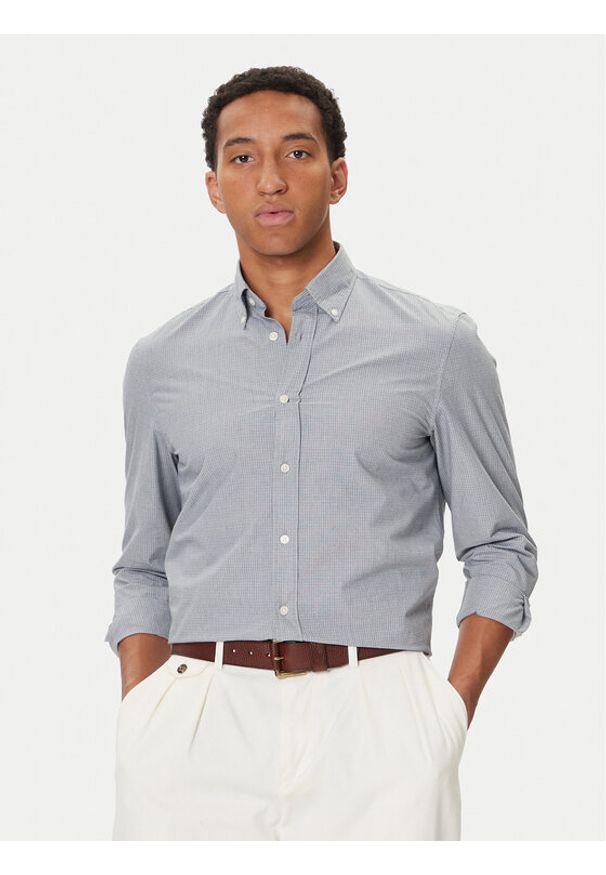 Marc O'Polo Koszula M28 7302 42172 Błękitny Regular Fit. Typ kołnierza: polo. Kolor: niebieski. Materiał: bawełna