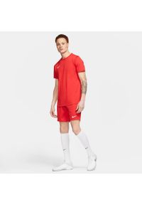 Spodnie piłkarskie męskie Nike Dry Park Iii. Kolor: czerwony. Długość: krótkie. Sport: piłka nożna