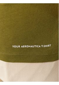 Aeronautica Militare T-Shirt 231TS2103DJ510 Zielony Regular Fit. Kolor: zielony. Materiał: bawełna #3