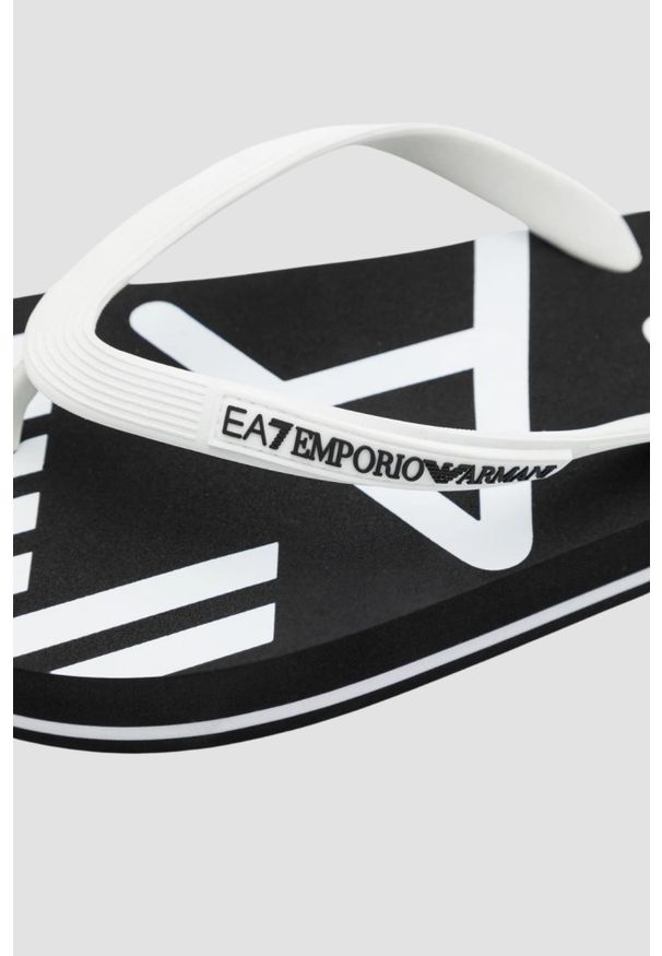 EA7 Emporio Armani - EA7 EMPORIO ARMANI Czarne japonki, Rozmiar 39. Kolor: czarny
