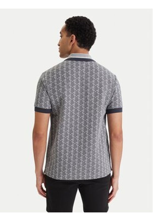 Lacoste Polo DH1417 Szary Classic Fit. Typ kołnierza: polo. Kolor: szary. Materiał: syntetyk, bawełna