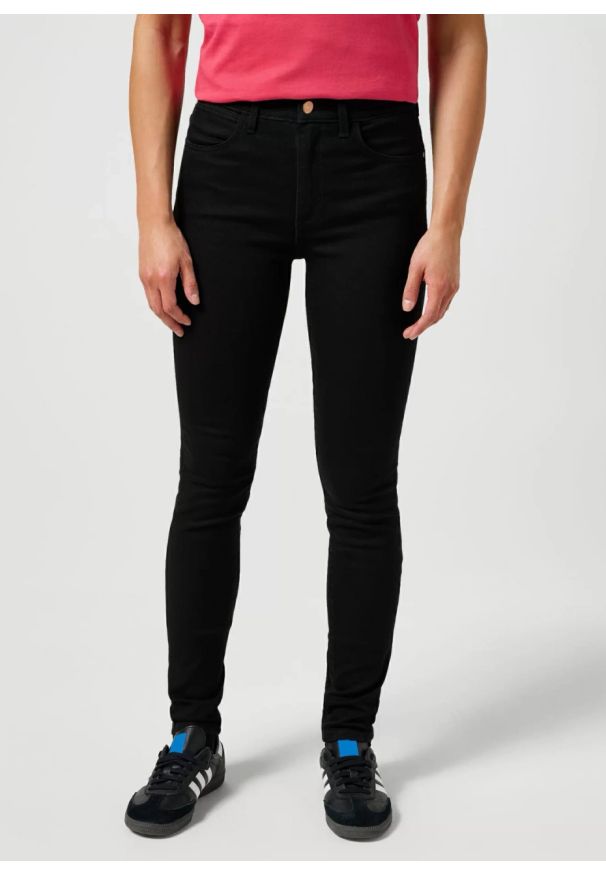 Wrangler - DAMSKIE SPODNIE WRANGLER HIGH SKINNY NOIR 112355388