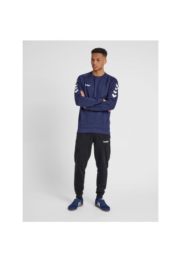 Bluza do piłki ręcznej męska Hummel Go Cotton Sweatshirt. Kolor: niebieski. Sport: piłka ręczna