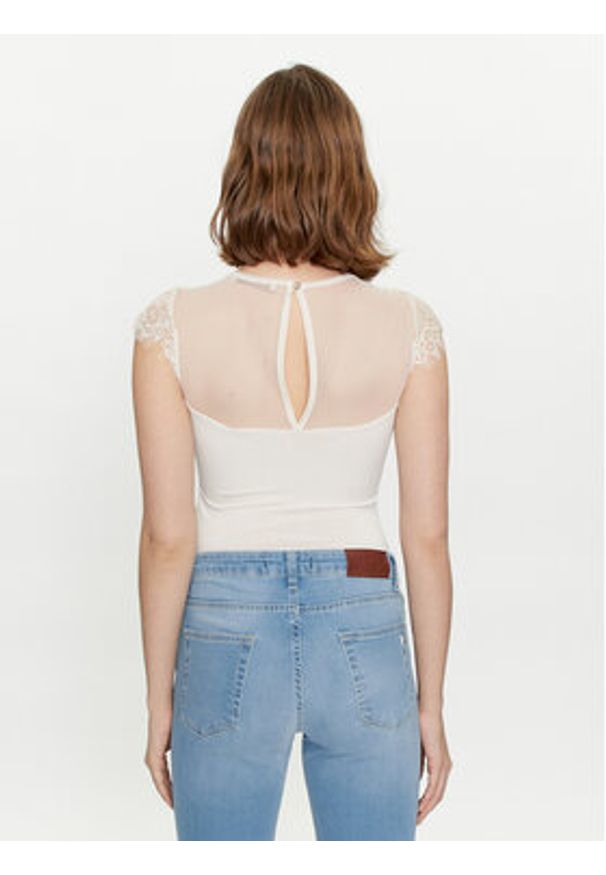 Rinascimento Body CFC0117443003 Écru Slim Fit. Materiał: syntetyk