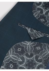 Pako Lorente - PAKO LORENTE – Granatowa marynarka garniturowa w delikatną niebieską kratkę. Kolor: niebieski. Materiał: poliester, wiskoza, elastan. Wzór: kratka #3