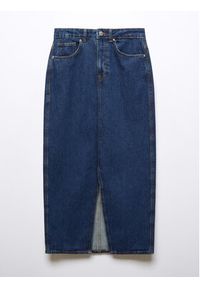 mango - Mango Spódnica jeansowa Aida 57045971 Granatowy Regular Fit. Kolor: niebieski. Materiał: jeans, bawełna #6